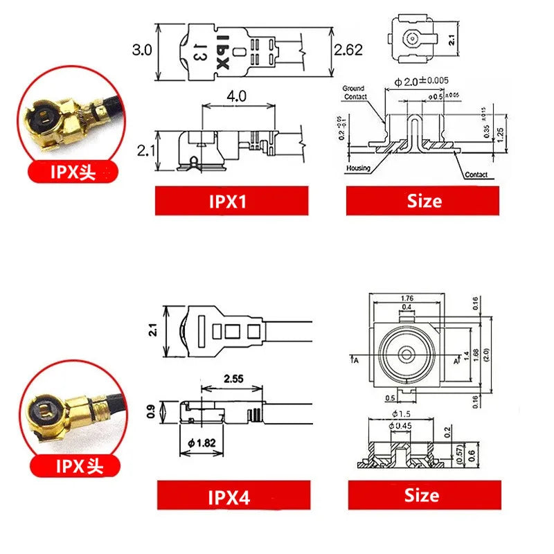 5Pcs/Lot WiFi 2.4G High Gain Built-in Flexible FPC Soft Antenna ZigBee Bluetooth Module Ipx4 Patch Antenna IPX to FPC Antenna