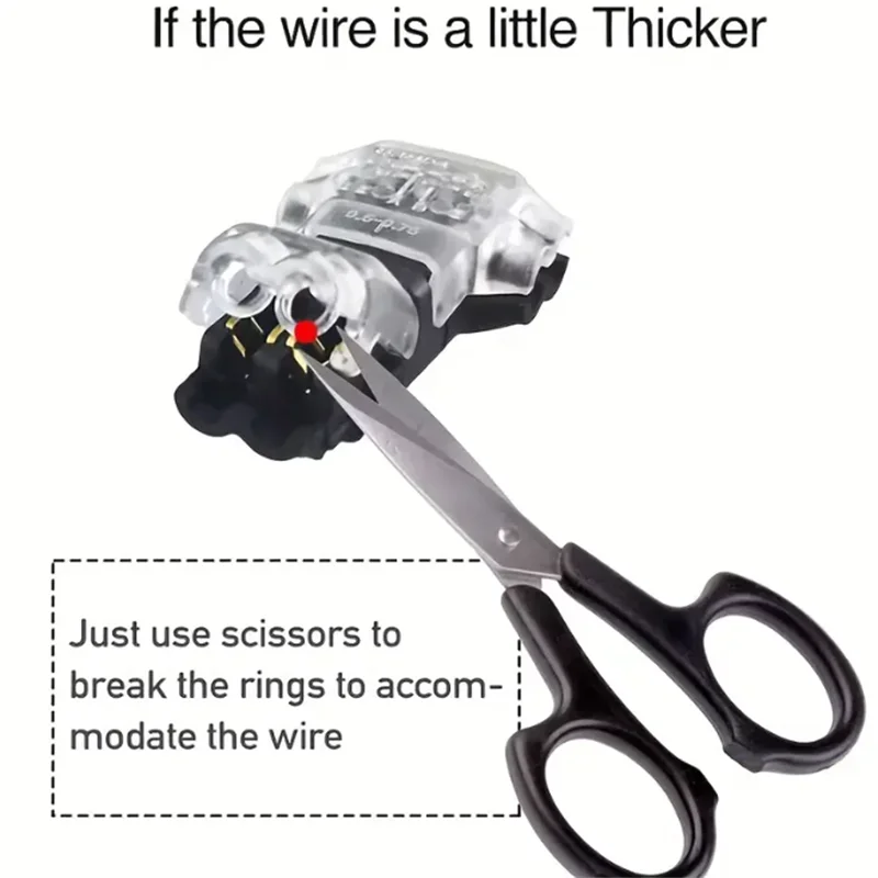 5/10/15/20pcs Low Voltage Universal Compact Wire T Tap Connectors Toolless Wire Connectors Quick Splice Wire Wiring Connecto