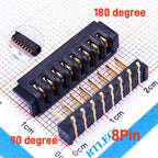5 Pairs Pitch 2.5 mm 2 3 4 5 6 7 8 9 10 11 Positions Female Blade Socket Male Header Battery Connector Right Angle Straight