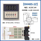 Digital Display Time Relay DH48S-2Z DH48S-1Z Timer 9999H With Base And Two-Year Warranty