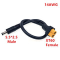 XT60 Plug Male Female to DC 5.5*2.1mm 5.5*2.5mm Connector Battery Adapter Cable 5521 5525 Wire for RC Battery Charge Connector