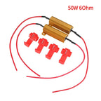 2 Sets 25W 50W Car LED Canbus Decoder  6ohm 8ohm 50 Ohm Load Resistors for Automobile Turn Signal Lamp Wirewound Resistor