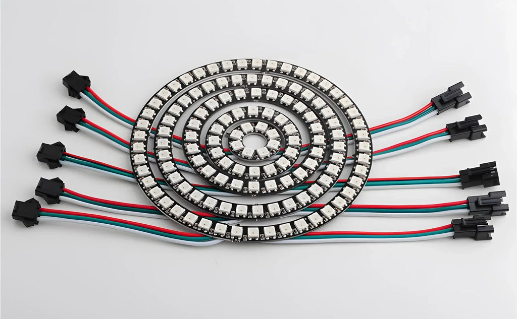 WS2812B 5050 RGB LED Ring 7 / 8 / 12 / 16 / 24 / 60 Bits Lamp Light with Integrated Drivers WS2812 for Arduino Raspberry Pi
