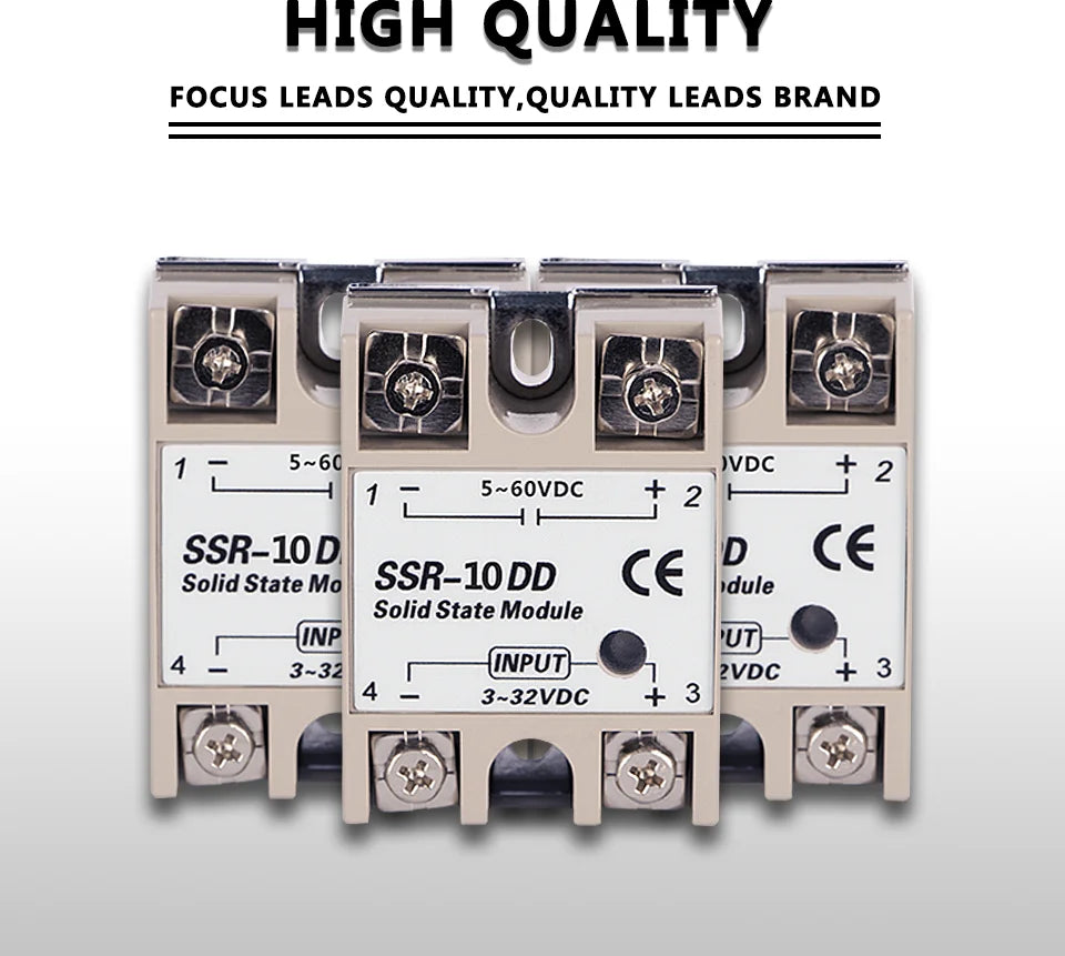 Rele 12V Relay Solid State SSR Module 5V 24Vdc Voltage 24V Relè Switch Relé 12 V 3V Reley Contactor Heatsink 40 DD 10A 40A DC