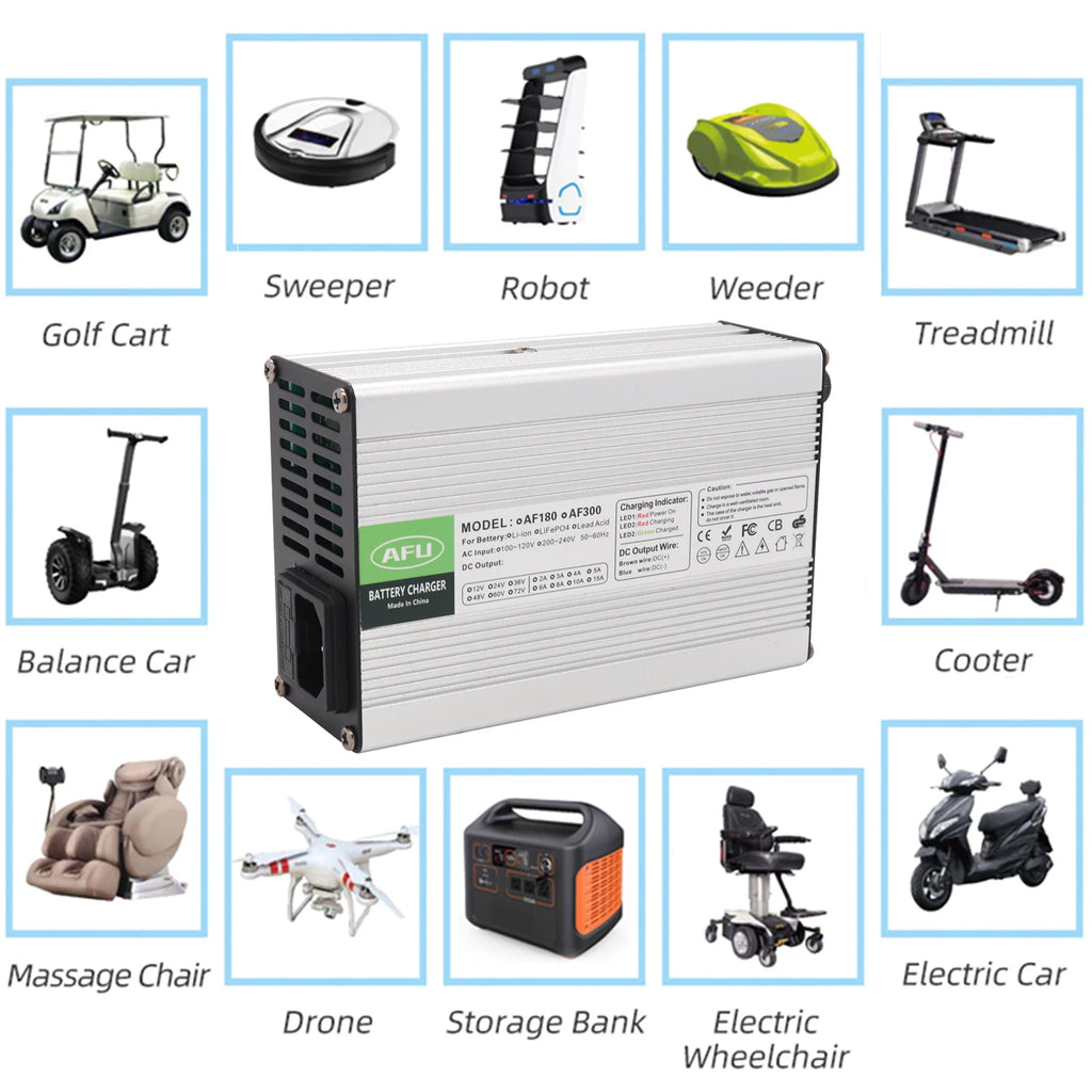 16.8V 10A Charger 4S 14.8V Li-ion Lipo Battery Pack Charger With Cooling Fan Smart Charge Auto-Stop