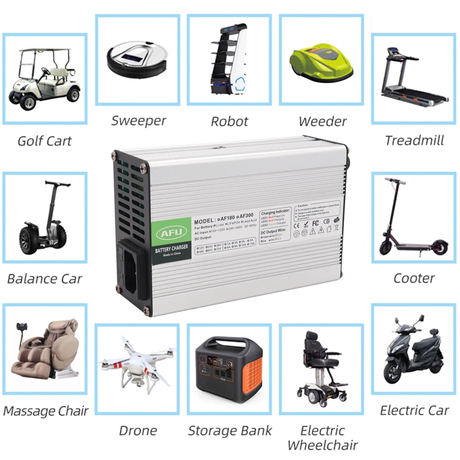 16.8V 10A Charger 4S 14.8V Li-ion Lipo Battery Pack Charger With Cooling Fan Smart Charge Auto-Stop