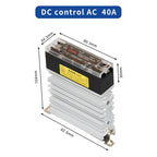 Slim DIN Rail Mount Single Phase Solid State Relay SSR Relay Module with Heatsink 10A 25A 40A
