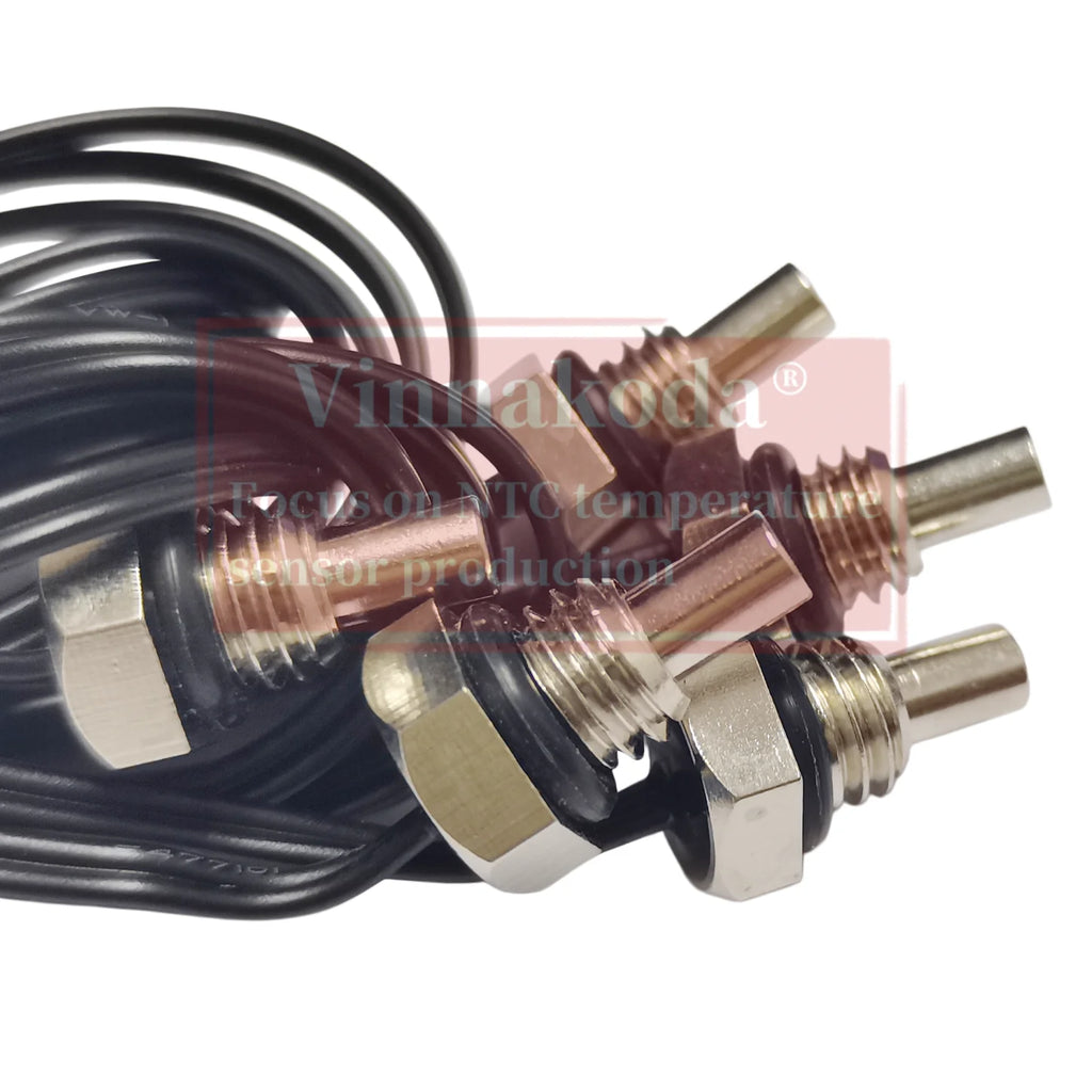 1/2/5PCS M8 Hexagonal Probe NTC Thermistor Temperature Sensor M8x1.25MM Thread B3950 5/10/15/20/50/100K L1M
