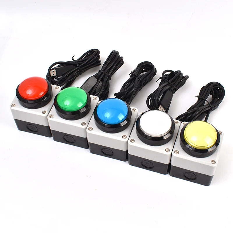 62mm USB Custom Button Remote Control Buzzer Switch Lottery Computer Mouse Shortcut Keyboard