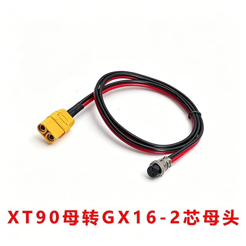 XT90 to GX16 Model Aircraft Connector GX16 2/3 Pin Male To Female Electric Vehicle Power Cord XT90 Battery Charging Output Cable