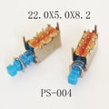 5PCS Spring Switch 22x5x8mm Reed Switch Latching Self-locking Plastic Push Button Switch 3Pin DIP PS-004