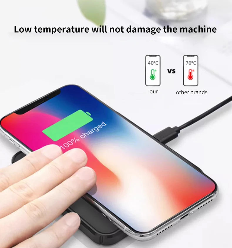 MINI Wireless Charger Station with Cooling Hole for iPhone 17 16 Pro Max 15 14 13 12 Samsung Xiaomi Pro Max Fast Charging Pad
