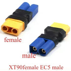 EC5 Male Female to XT60 XT90 Deans T Plug Male Female No Wire Connector Plug Adapter for RC FPV Vehicle Lipo Battery Esc