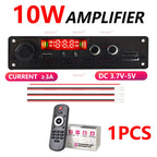 10W Bluetooth Amplifier Board MP3 Decoder Module Dual Channel DC 3.7-5V USB/TF/FM Car Audio Player with Recording Handsfree CalL