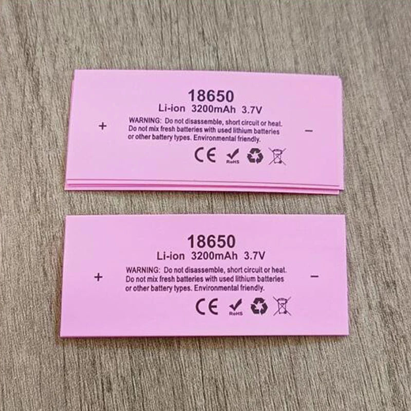 18650 Battery Packaging PVC Heat Shrinkable Film Lithium Battery Insulation Sleeve Shrink Skin Packaging Tube Packaging