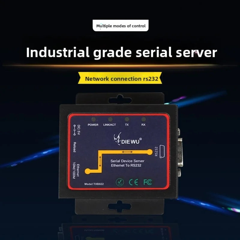 Industrial Modbus Serial RS232 RS485 RS422 to Ethernet Converter Device Server TCP/RTU/UDP RJ45 to RS232+RS485