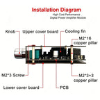 MT21 2.1 Channel Bluetooth 5.0 Audio Amplifier Board 100W Subwoofer 50W*2 L/R Stereo Amp Module Bass Treble Control AUX Input DC12-24V for Home Speaker DIY