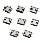 80/100Pcs Type C USB Charging Jack Welding Connectors 2Pin 6Pin 16Pin USB-C Socket For Mobile Phone PCB DIY Repair Kits