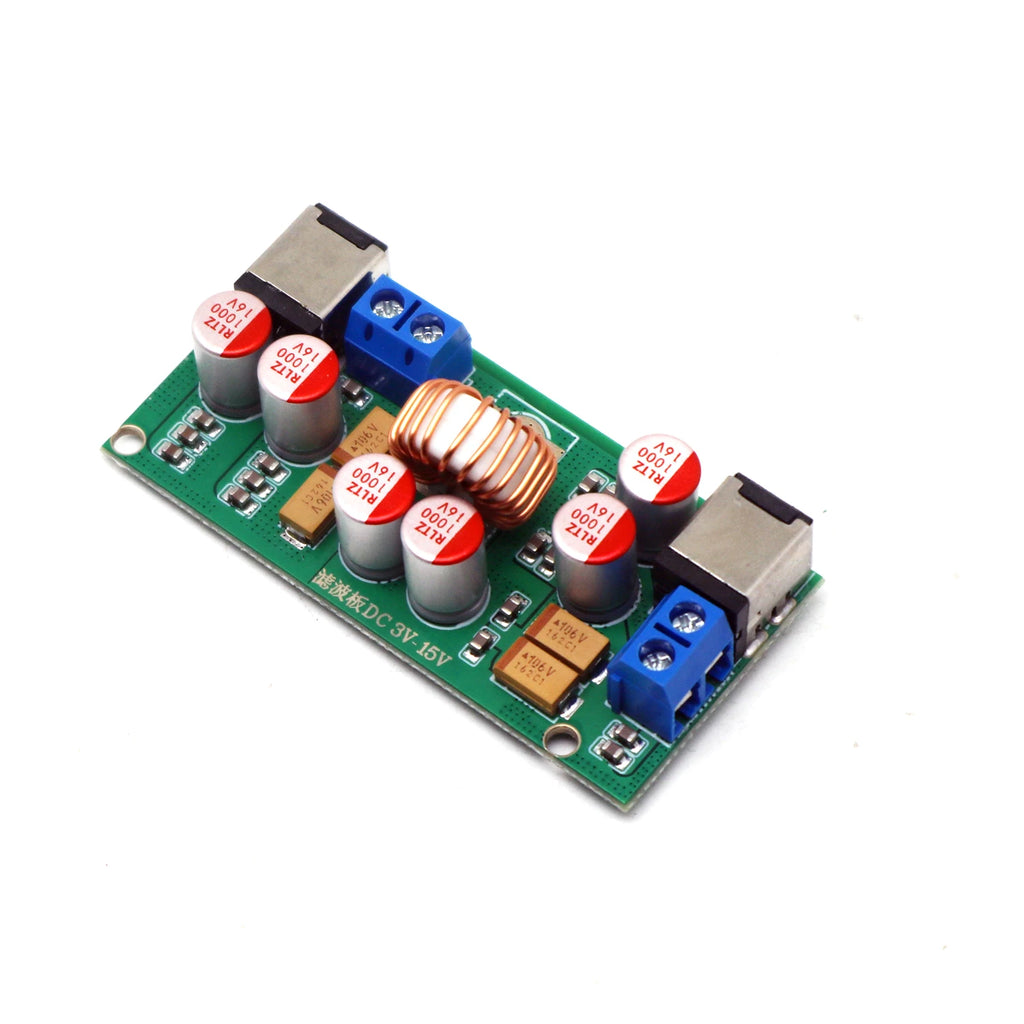 12V Car Audio Power Filter Board  2mV Low Ripple EMI Noise Suppressor 15V Amplifier, Eliminate Engine Whine & Alternator Noise