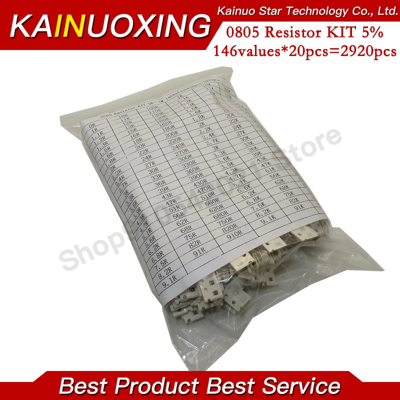 0603 0805 1206 SMD 5% Resistor Samples kit 1R-1M ohm 146ValuesX20pcs=2920pcs,