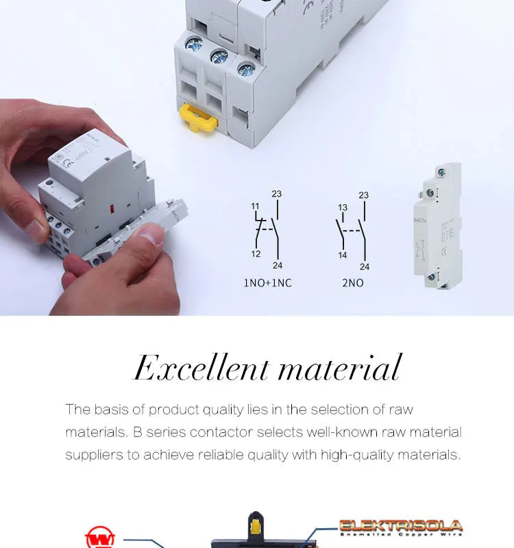 Contactor 220V Contactore Bobina Rele 230V 24V Y Nc Din Rail Household Modular 2No 2Nc 1No 240V 2P 110V Vac Silence Relai