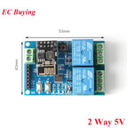 ESP8266 ESP-01 WiFi Relay 1 2 4 Way Channel 5V 12V Things Smart Home Remote Control Switch ESP01 Wireless Module Phone APP