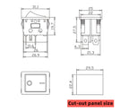 1 PCS,30/40A 250V AC High Current,ON/OFF,Special for Eelding Machine,KCD4,Sterling Silver Point,Rocker Power Button Switches