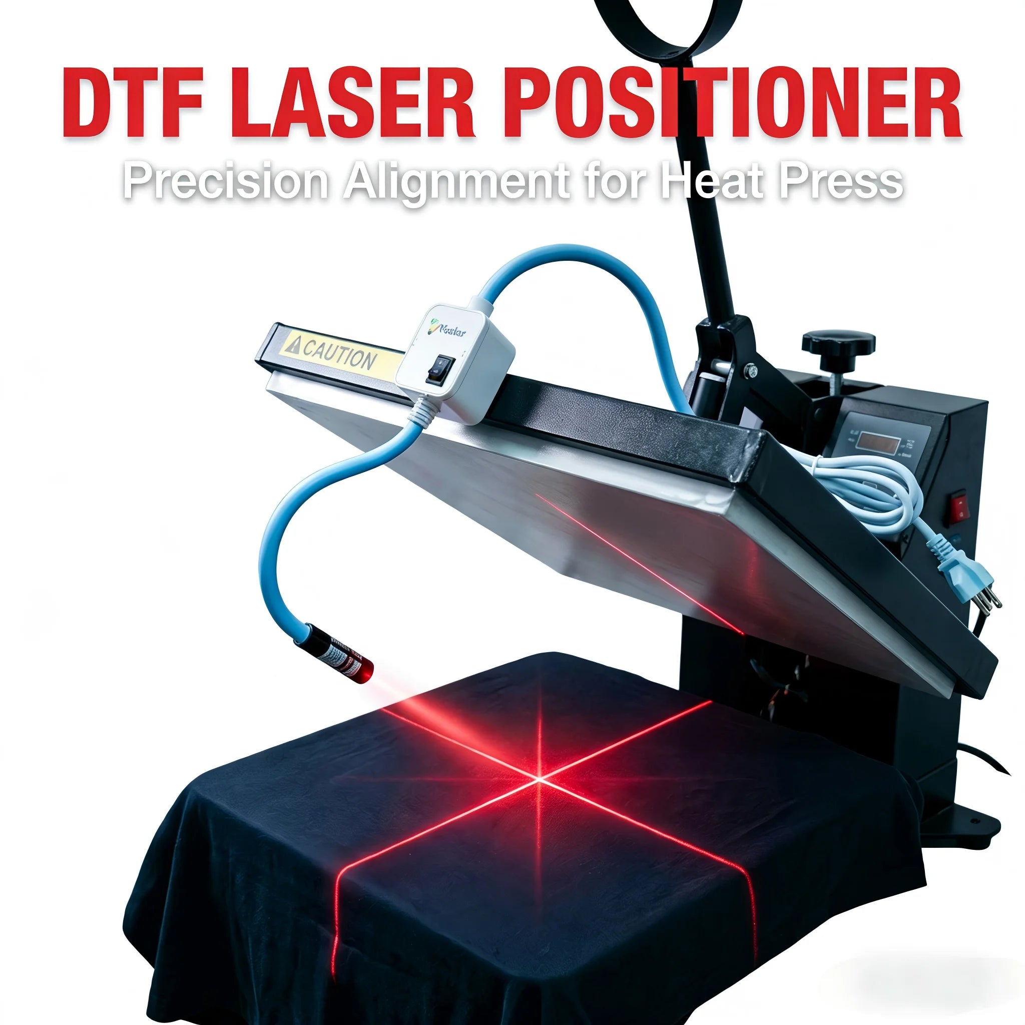 DTF Laser Locator Infrared Ray Positioner Magnetic Heat Press Sublimation Positioning Device Flexible Metal Hose 100MW