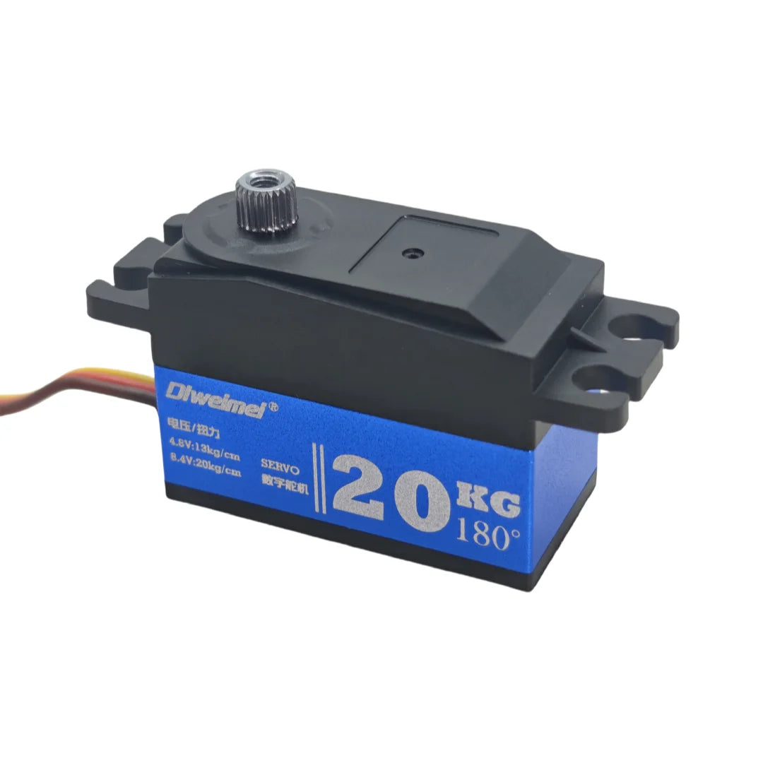 Servo 20kg 12kg Servo 180°/270° Short Type Metal Digital Servo Suitable for 1:10 RC Scale Remote Control Car Racing Drift Robot