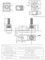 30A-300A Battery Terminal Mount MRBF Waterproof Fuse Block Kit 58V Stud 5/16" Marine Rated Battery Fuse for Boat Truck