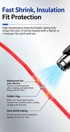 IP67 Waterproof Solder Seal Heat Shrink Wire Connectors Welding Ring Electrical Equipment Cable Connection Heat Shrink Tube