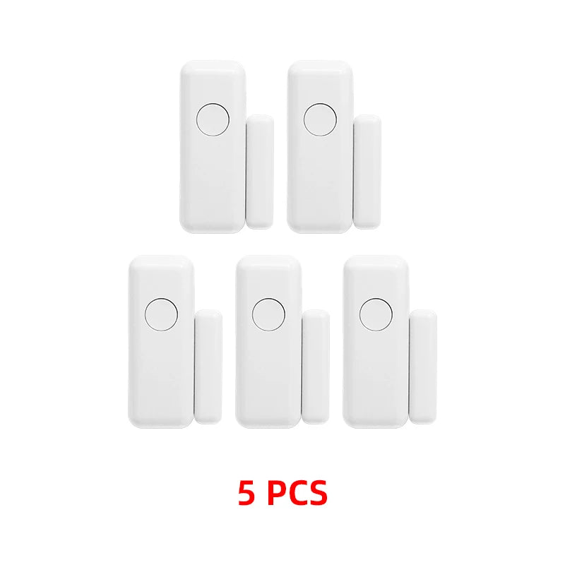 HIVA Wireless Magnetic Door & Window Sensor EV1527 Coding Mode RF 433MHz for Home Security Alarm System Home Burglar Alarm Kits
