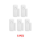 HIVA Wireless Magnetic Door & Window Sensor EV1527 Coding Mode RF 433MHz for Home Security Alarm System Home Burglar Alarm Kits