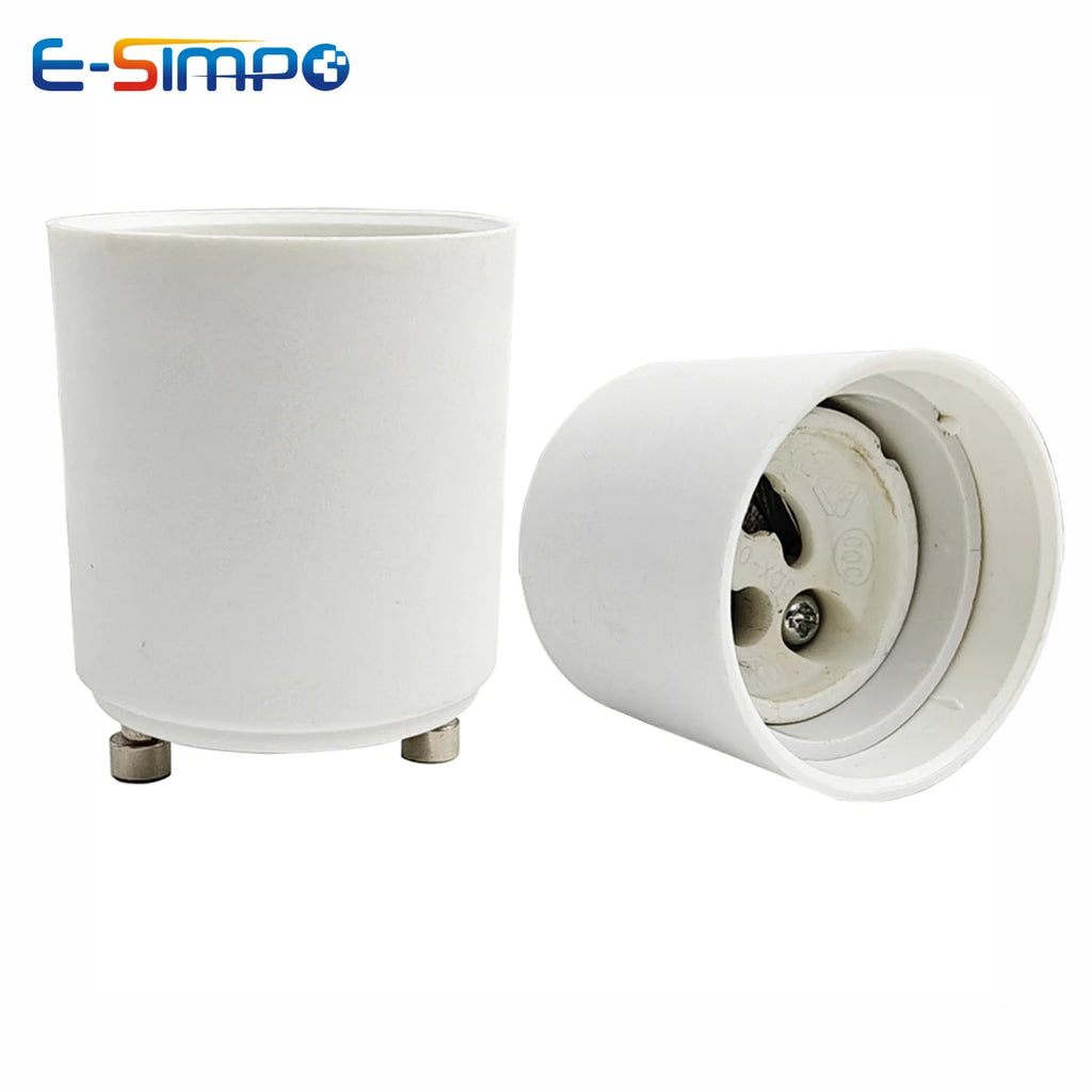 2pcs GU24 To GU10 2 Prong Pin Light Socket Adapter Lamp Holder Converter, Allow You Install Gu10 Lamp In Gu24 Socket