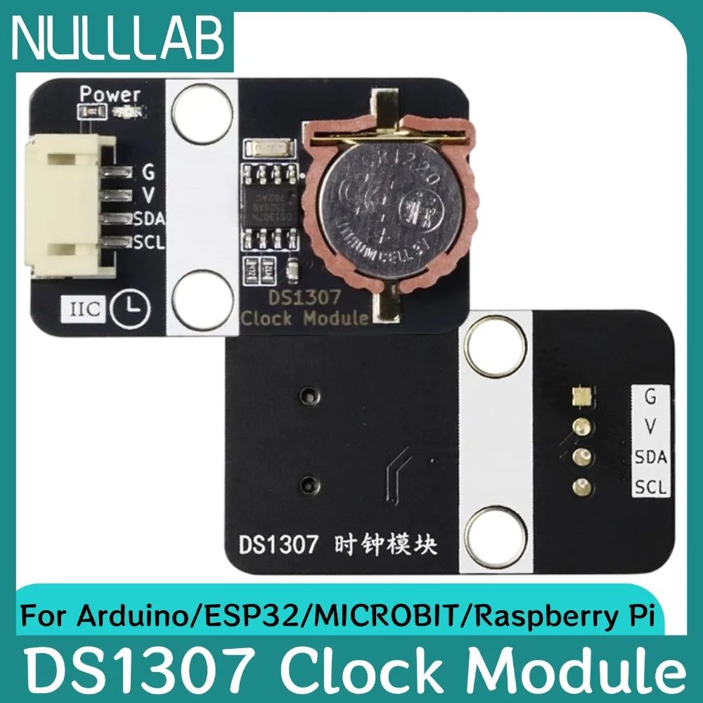 DS1307 RTC Module Replace DS1302 DS3231 with CR2032 Battery Holder LEGO Brick Shell Arduino ESP32 Raspberry Pi Microbit Clock