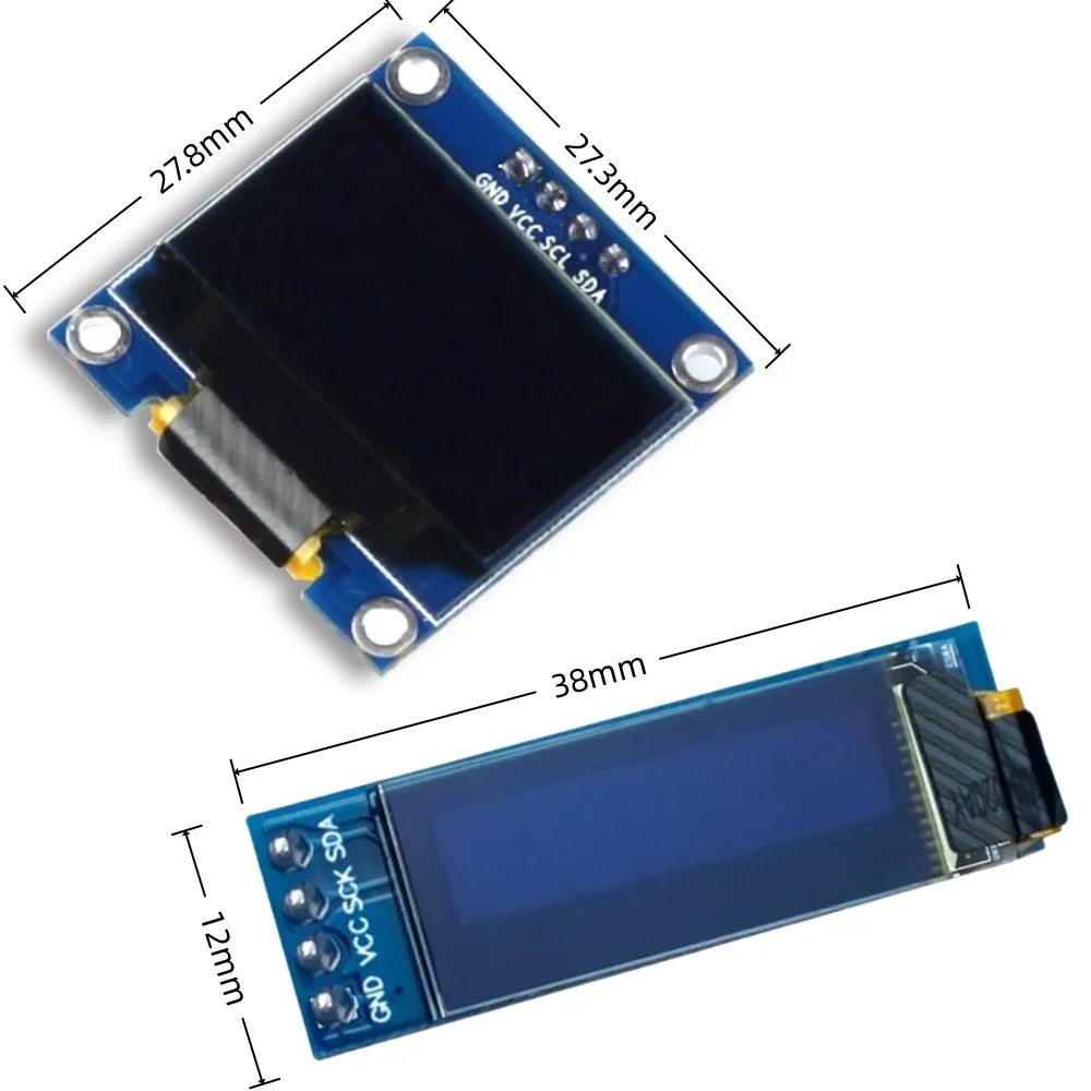 0.91inch 0.96 inch oled IIC Serial White OLED Display Module 128X64 I2C SSD1306 12864 LCD Screen Board For Arduino
