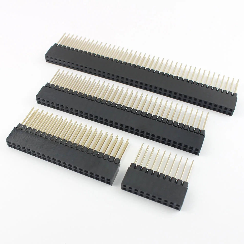 5pcs 2.54mm Pitch PC104 20 40 64 80 Pin 2x10 2x20 2x32 2x40 Long Double Row Straight Female Header Socket Connector For Arduino