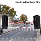 Photocell Automatic Gate Door Safety Sensor Alarm Infrared Beam Sensor Photocell 15m Detect Range 12~24V 3.6V Battery Powered