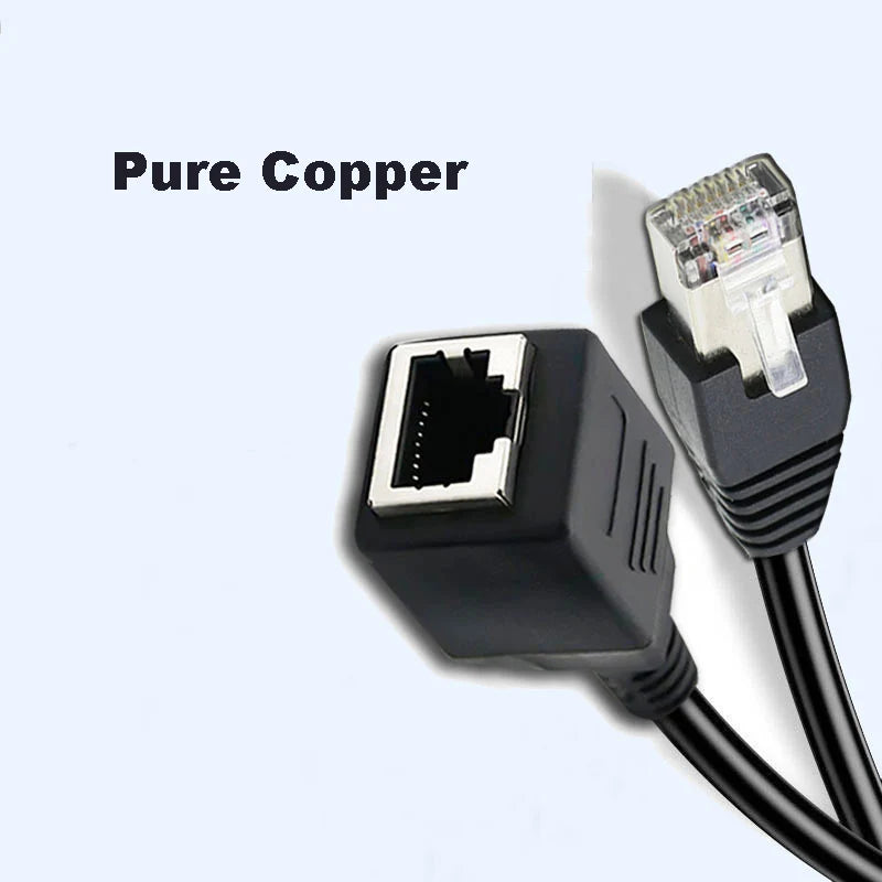 RJ45 Network Cable Splitter RJ45 Male to Female Plug Convert Wire LAN Ethernet Extension Cord 30cm 50cm 1m Network Line Adapter