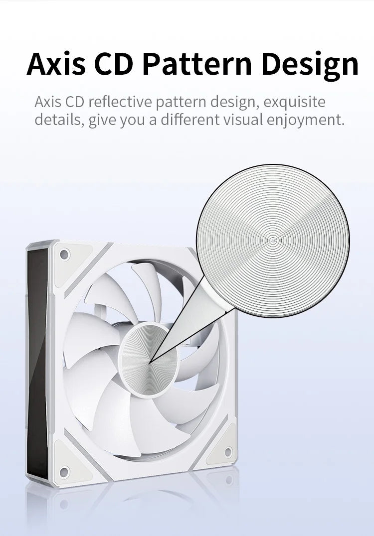 TEUCER Prism  ARGB PC Fan 12cm Computer Case Fan Kit Water Cooler 4pin PWM 5V 3PIN Cooling Fans