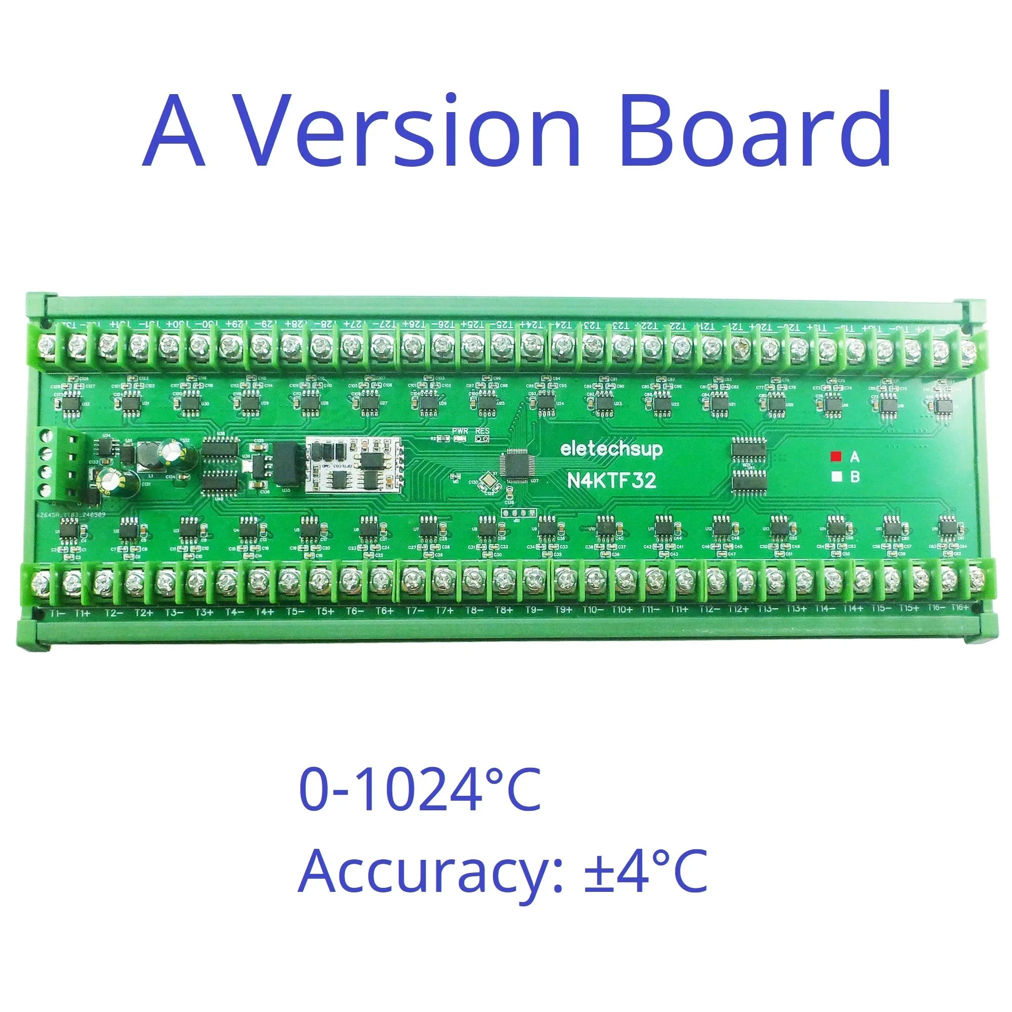32 Channel K-type Thermocouple Module Modbus RTU RS485 MAX6675 MAX31855 DC7-25V DIN Rail Temp Acquisition Industrial Monitor