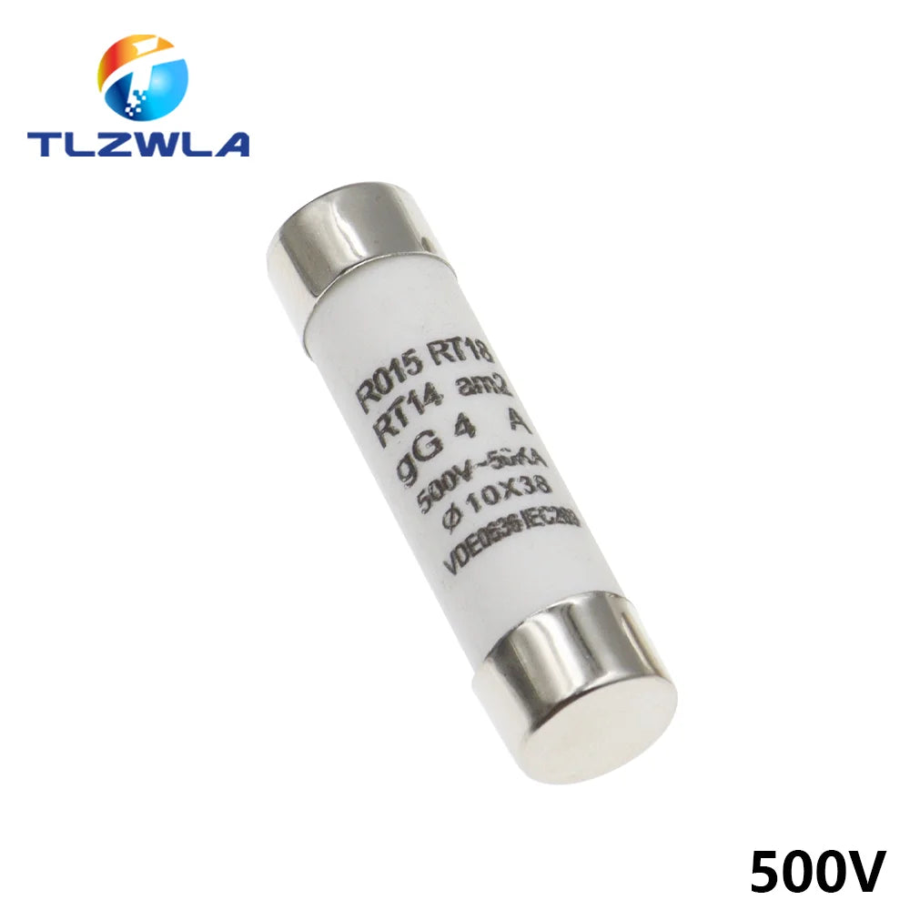5PCS 10*38 Fast blow Ceramic Fuse 10X38MM Fuse 380V 500V 0.5A 1A 2A 3A 4A 5A 6A 8A 10A 16A 20A 25A 32A 40A RO15 RT18 RT14