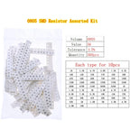 0402 0603 0805 1206 2512 0ohm-10Mohm SMD Chip Fixed Resistor Assortment Kit Electronic components sample pack