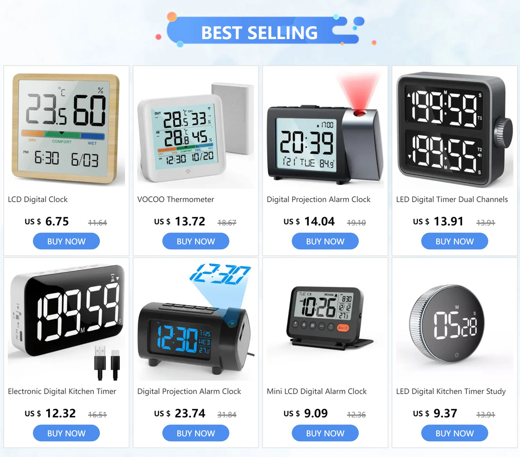 LCD Thermometer Hygrometer Sensor Gauge Indoor Room Digital Temperature Humidity Meter Weather Station For Home