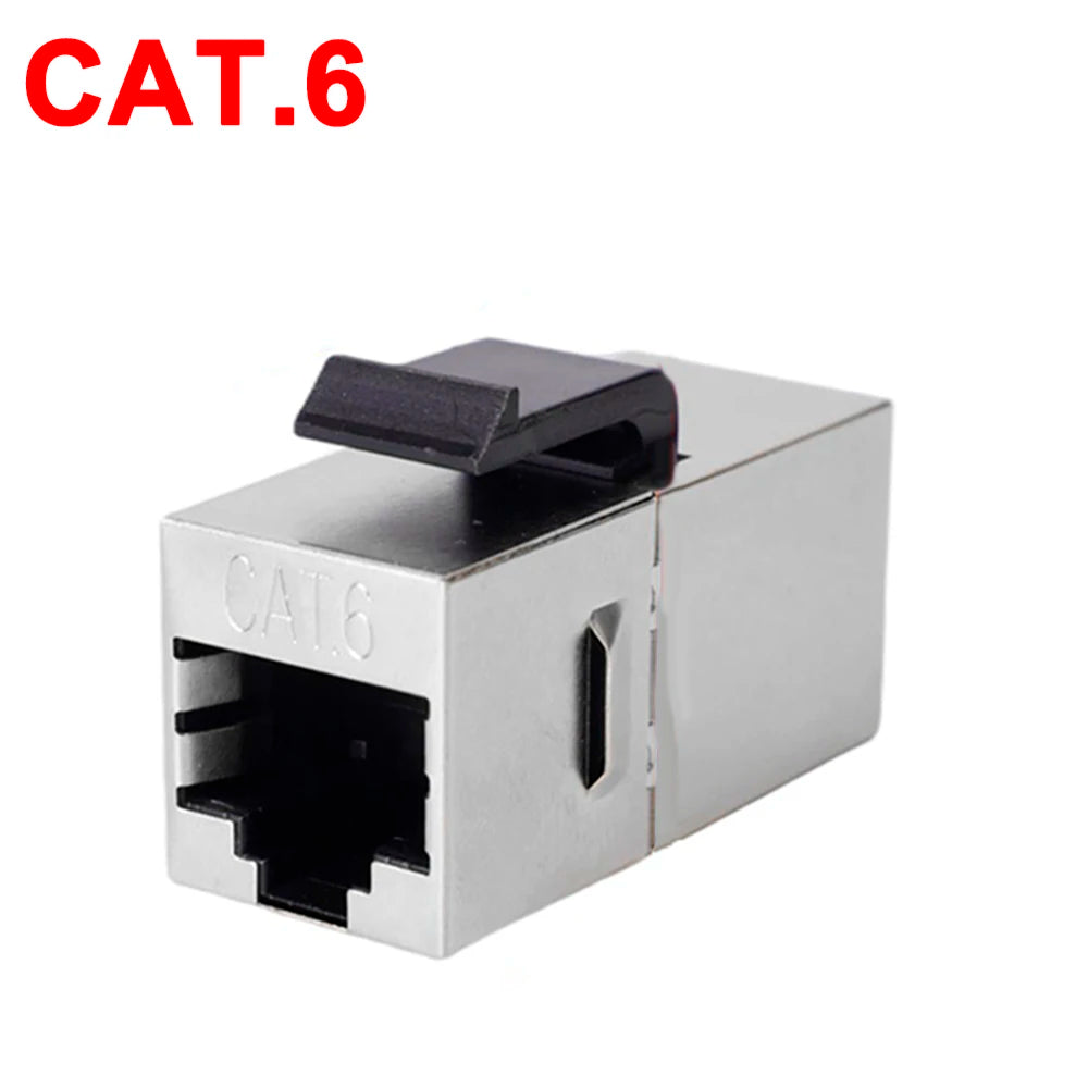 1-4PCS Ethernet LAN Network Cable Adapter RJ45 Keystone Jack CAT7 CAT6A Shielded Modular Coupler with Latch CAT5e Connectors