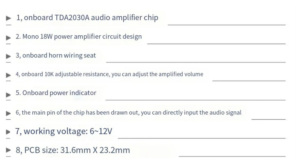 TDA2030A power amplifier module Audio amplifier TDA2030 electronic speaker can be connected to a small speaker