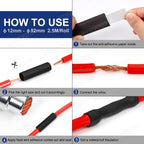 1.22M 2.5M 4:1 4 - 52mm Heat Shrink Tube With Glue Double Wall Adhesive Lined Wire Waterproof Marine Grade Heated Shrinking Wrap