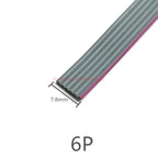 1/2/5/10Meter 6P/8/10/14/16/20/26/30/34/40/50/60 Pin 1.27mm Pitch Gray Flat Ribbon Cable 28 AWG Wire For 2.54mm FC IDC Connector
