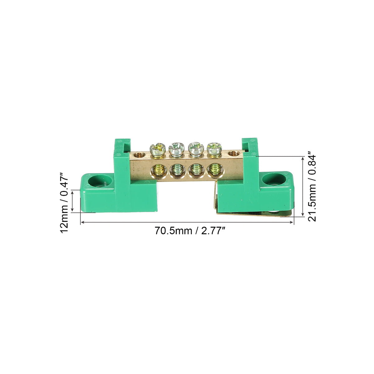 1/2/4Pcs Terminal Ground Bar Screw Block Barrier Brass 4/6/8/10/12 Positions Distribution Terminals Ground Brass Block Connector