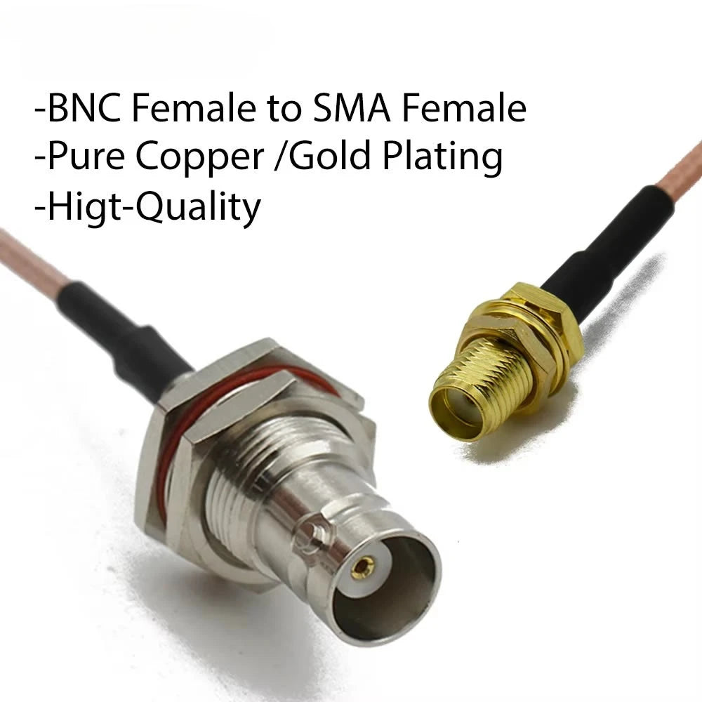 Low Loss RG316 Q9 BNC to SMA Male Plug / Female Jack Extension Pigtail Cable RF Coaxial Jumper Straight Crimp Connector Wire